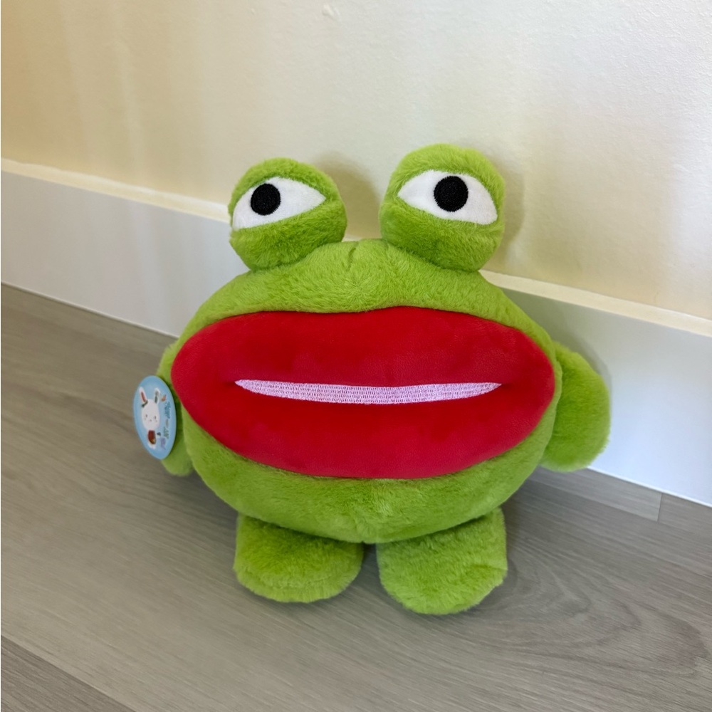 Green and Red Plush Frog Toy